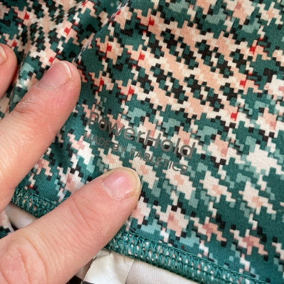 Fabletics Green Houndstooth Powerhold Leggings - Picture 7 of 8